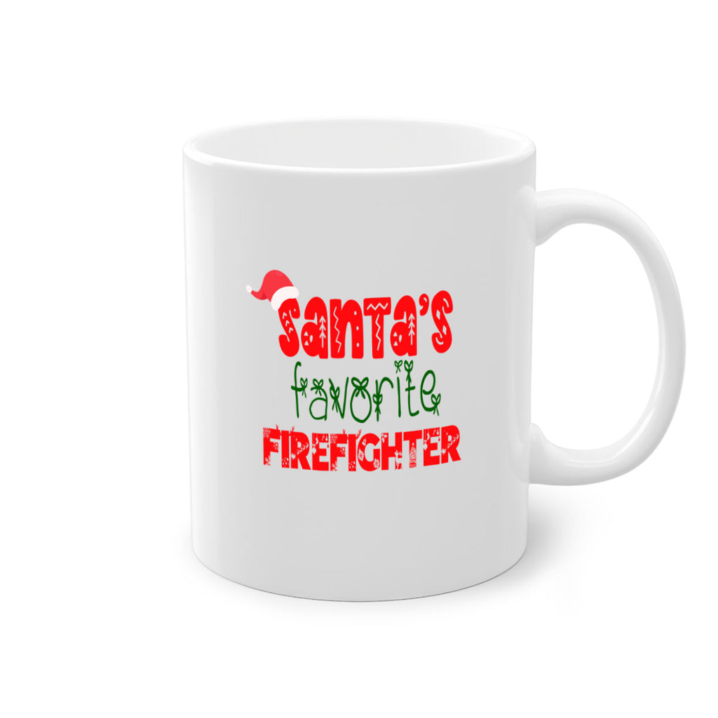 santas favorite firefighter style 824#- christmas-Mug / Coffee Cup