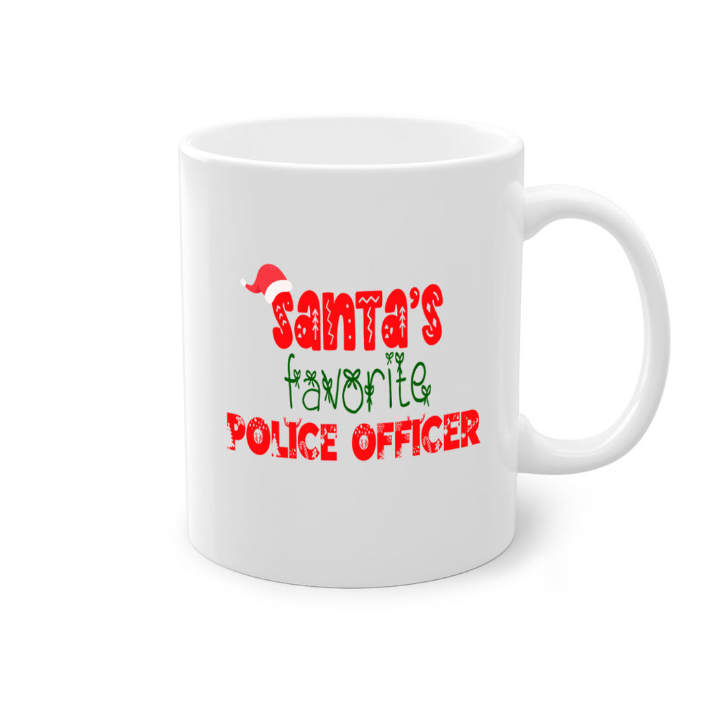 santas favorite police officer style 1027#- christmas-Mug / Coffee Cup