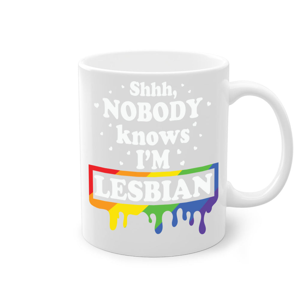 shhh nobody knows im a lgbt 21#- lgbt-Mug / Coffee Cup