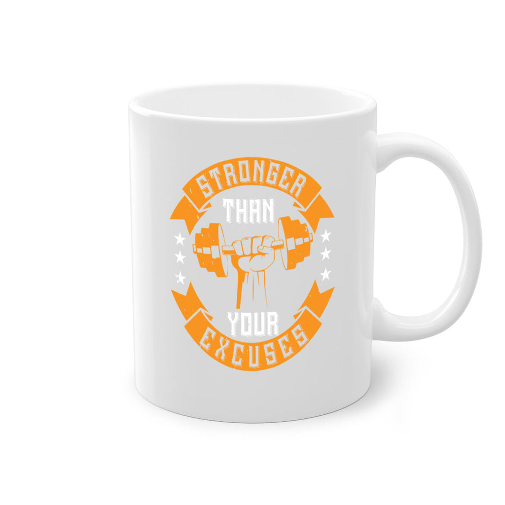 stronger than your excuses 70#- gym-Mug / Coffee Cup