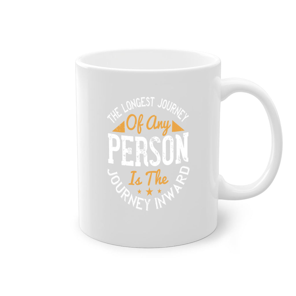 the longest journey of any person is the journey inward 60#- yoga-Mug / Coffee Cup