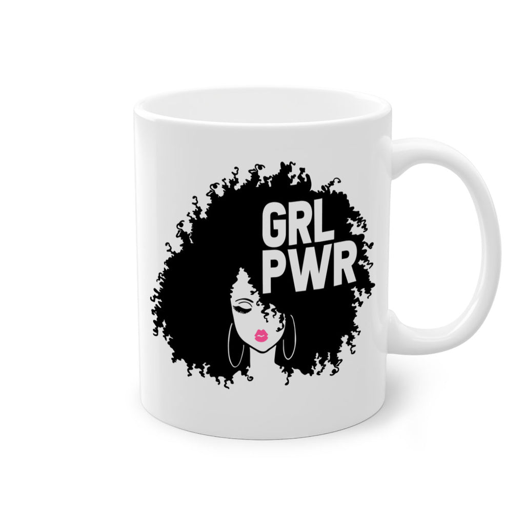 woman face grlpwr 1#- Black women - Girls-Mug / Coffee Cup