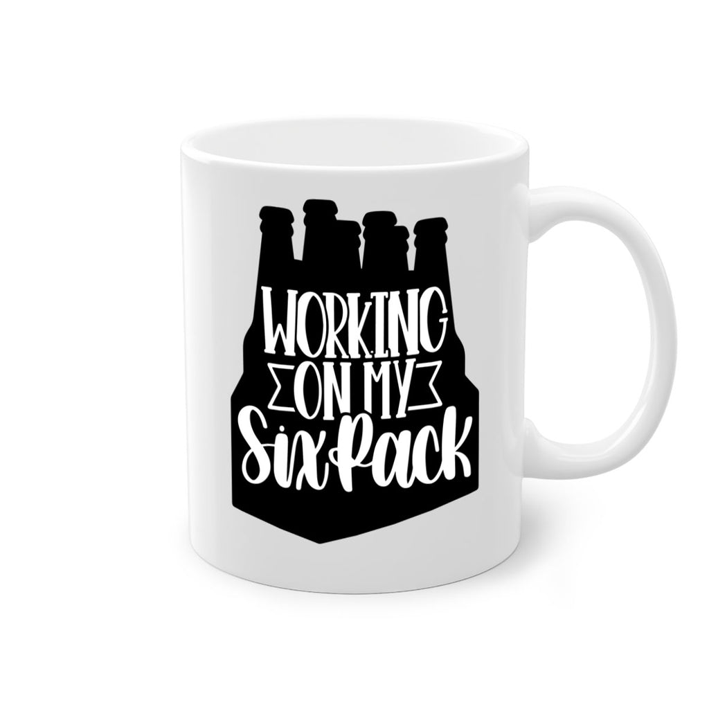 working on my six pack 13#- beer-Mug / Coffee Cup