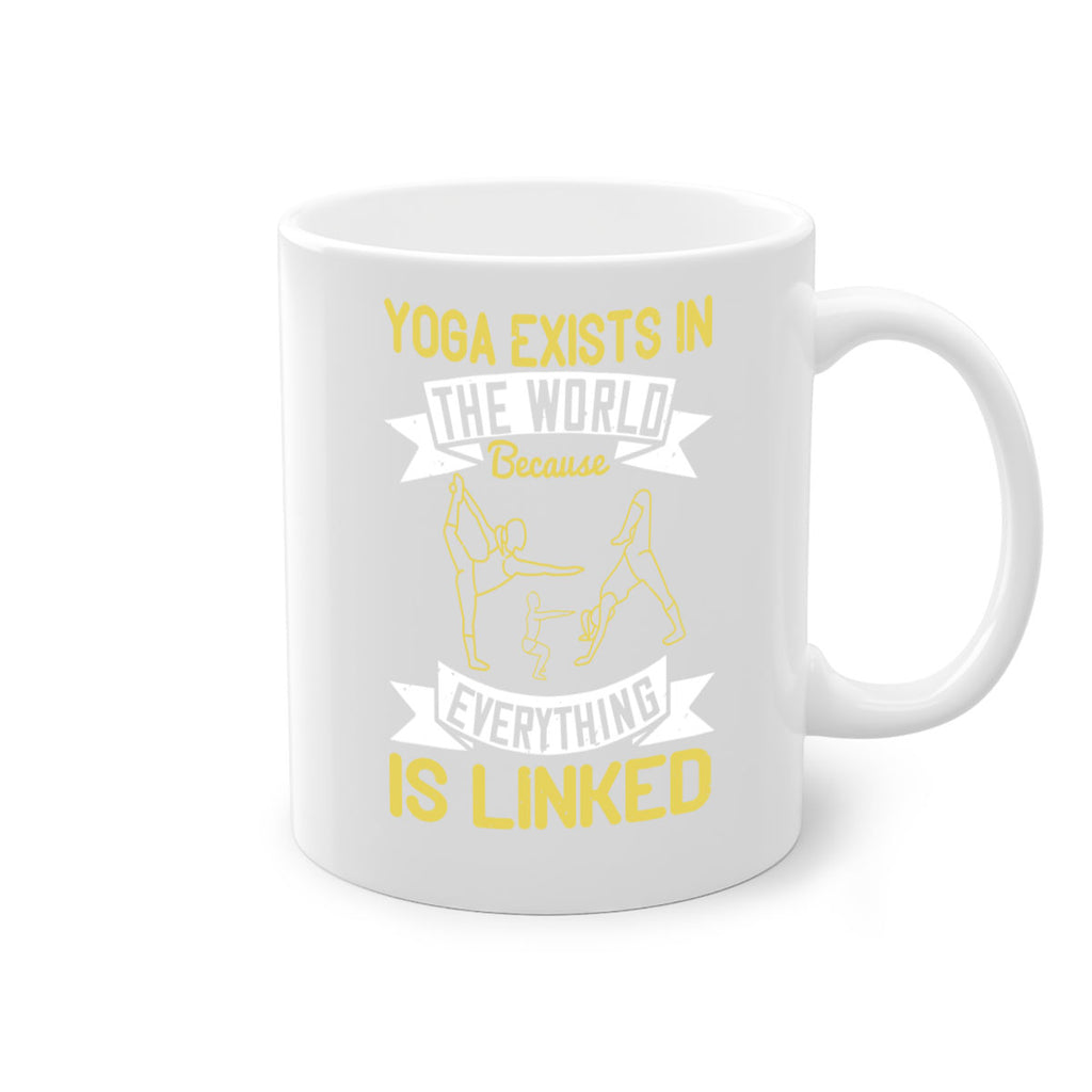 yoga exists in the world because everything is linked 32#- yoga-Mug / Coffee Cup