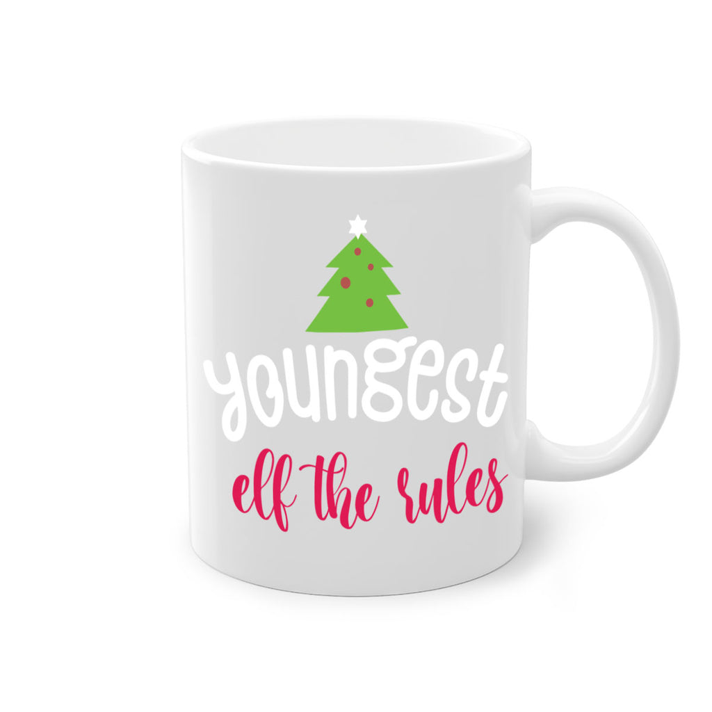 youngest elf the rules style 1253#- christmas-Mug / Coffee Cup