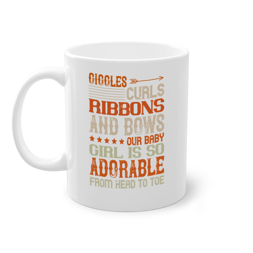 Giggles curls ribbons and bows Our baby girl is so adorable from head to toe Style 122#- baby2-Mug / Coffee Cup