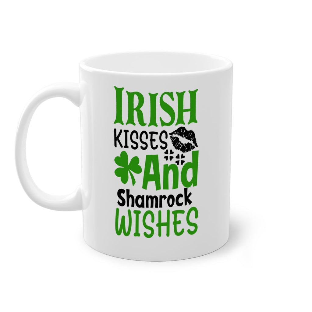 Irish Kisses And Shamrock Wishes Style 156#- St Patricks Day-Mug / Coffee Cup