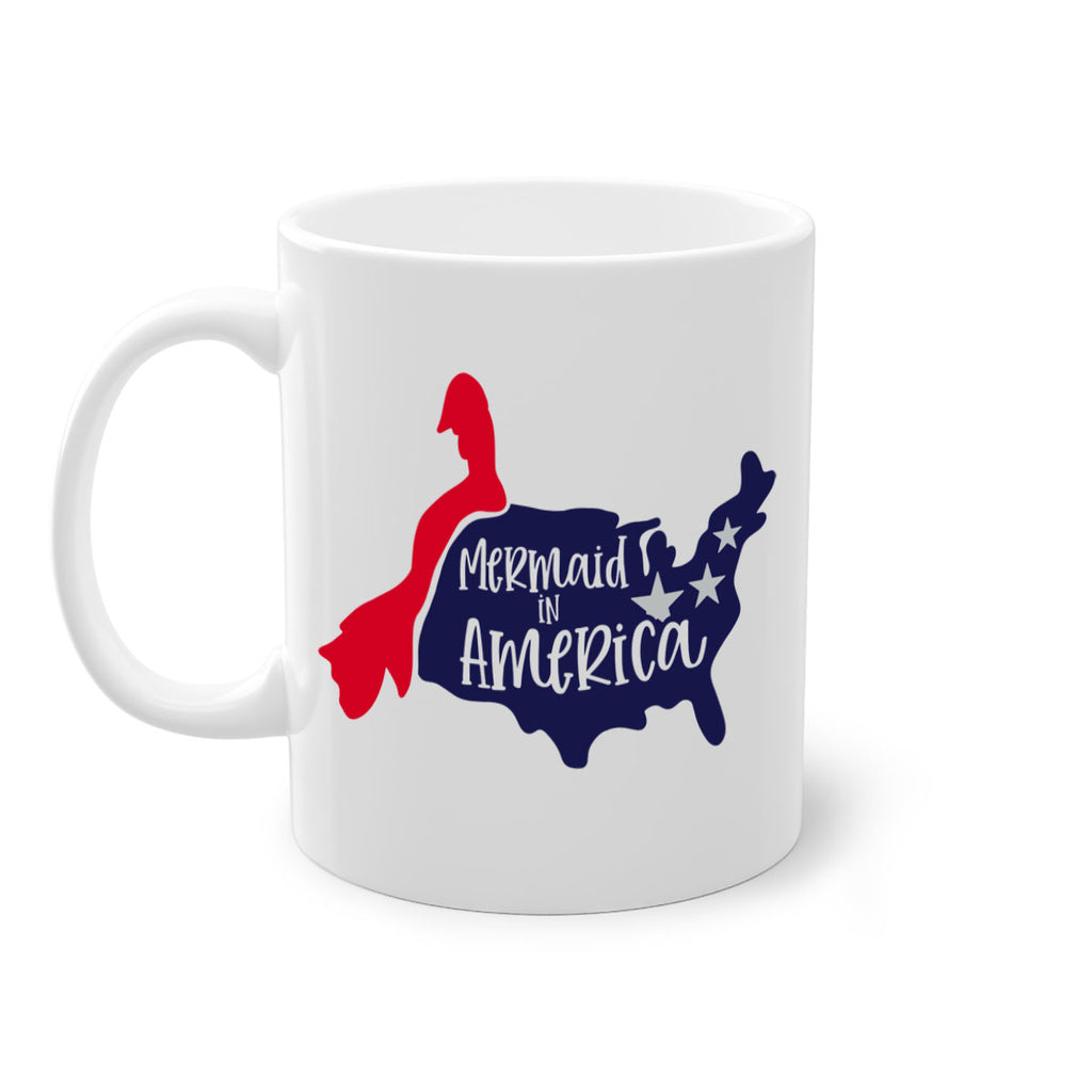 Mermaid In America Style 167#- 4th Of July-Mug / Coffee Cup