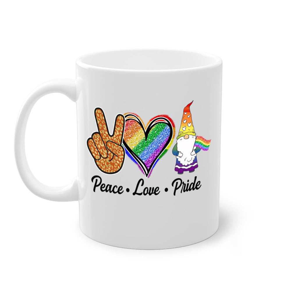 Peace Love Gnome Lgbt Flag  54#- lgbt-Mug / Coffee Cup