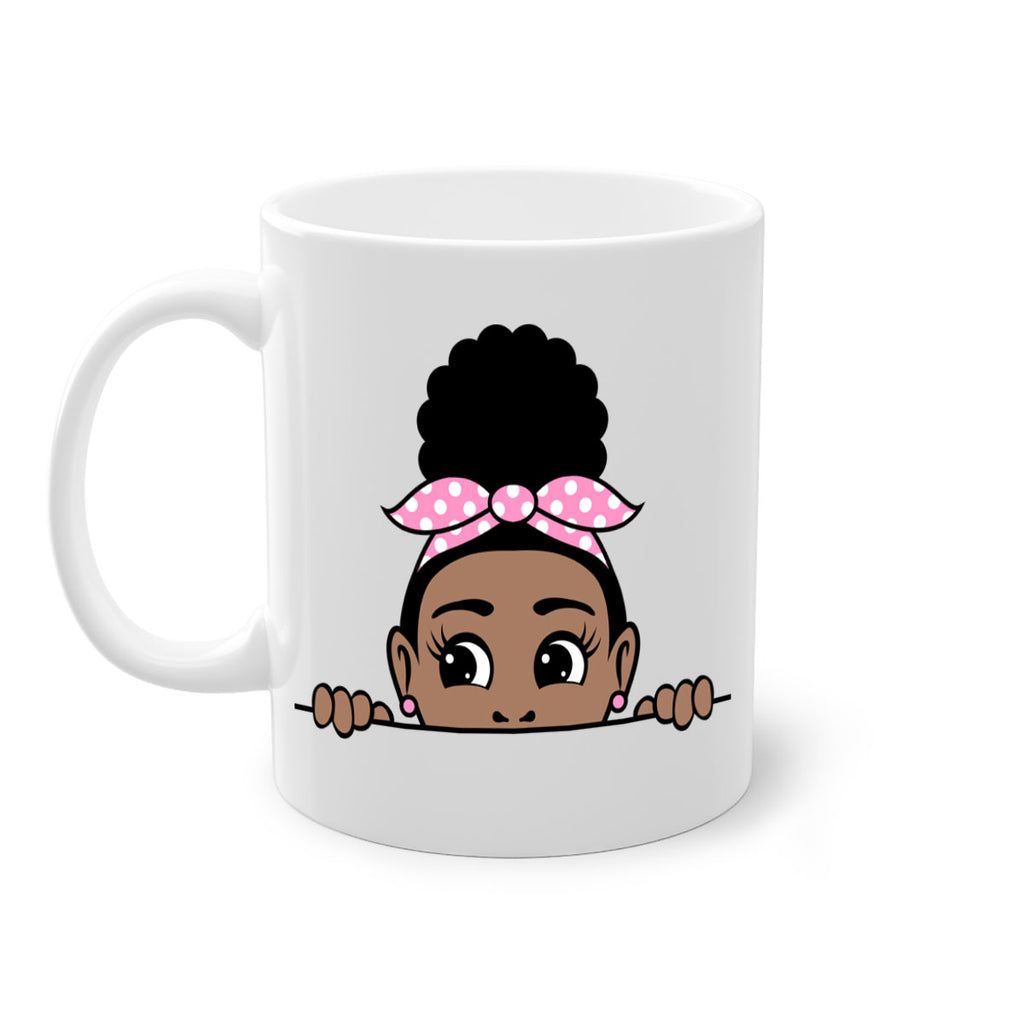 afro puff bandana girl peekaboo 86#- Black women - Girls-Mug / Coffee Cup