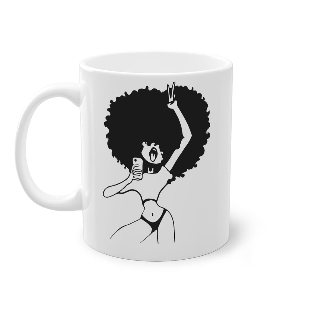 afro woman taking selfie 66#- Black women - Girls-Mug / Coffee Cup