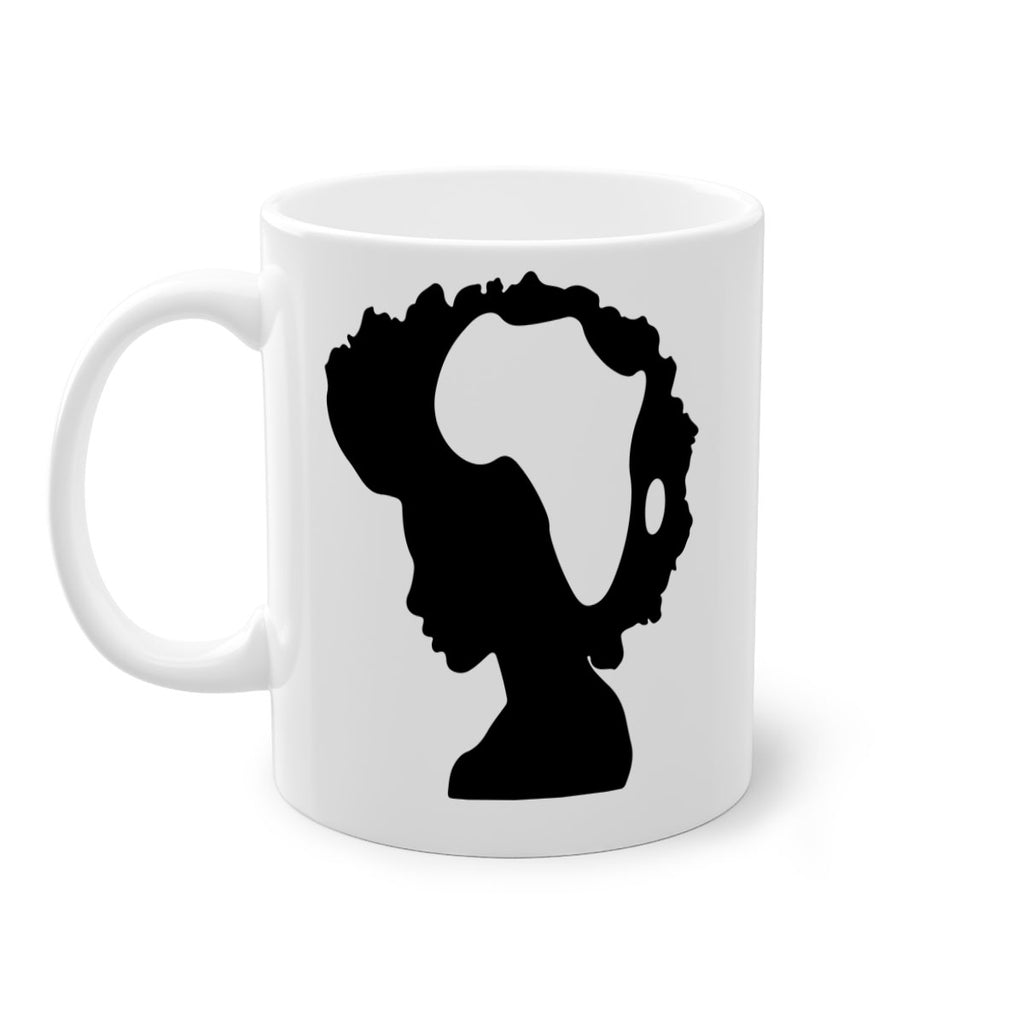 afro woman with africa map 65#- Black women - Girls-Mug / Coffee Cup