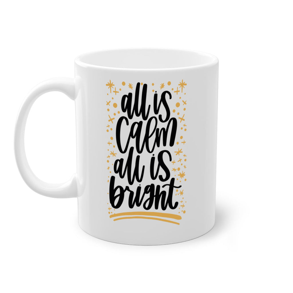 all is calm all is bright gold 214#- christmas-Mug / Coffee Cup