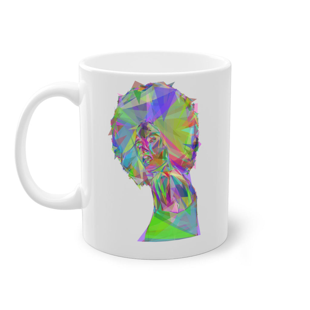 beautiful black woman geometric prismatic 59#- Black women - Girls-Mug / Coffee Cup