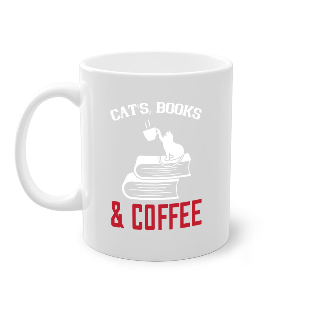 cats book and coffee Style 37#- cat-Mug / Coffee Cup