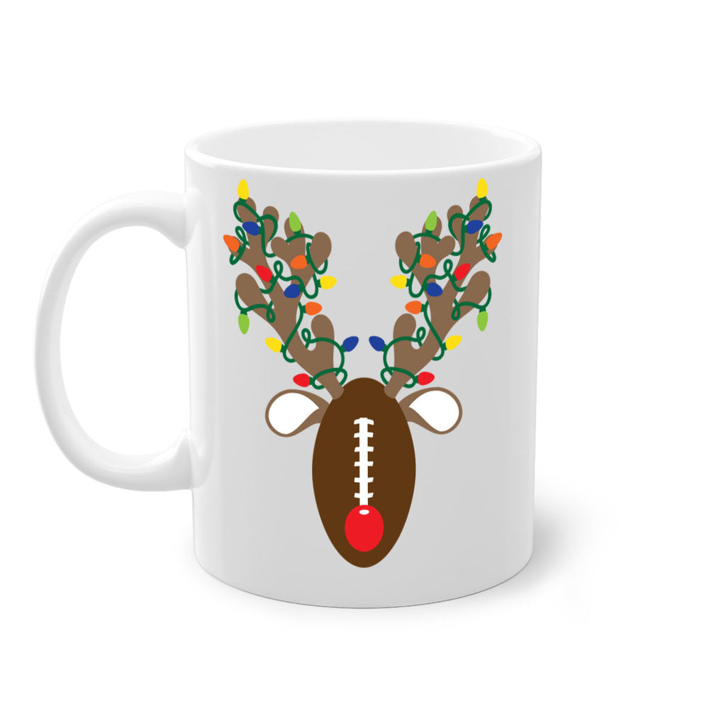 christmas reindeer antler football style 117#- christmas-Mug / Coffee Cup