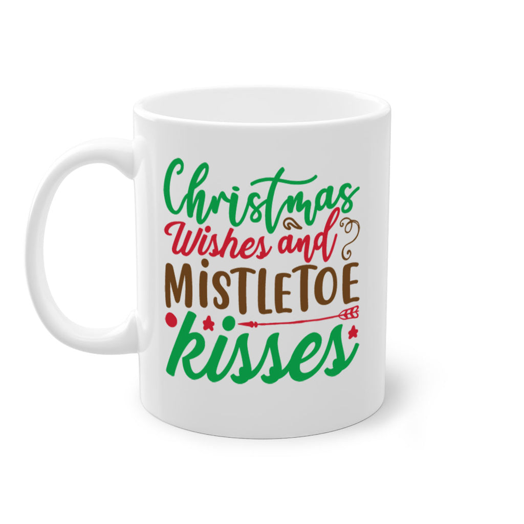 christmas wishes and mistletoe kisses 292#- christmas-Mug / Coffee Cup