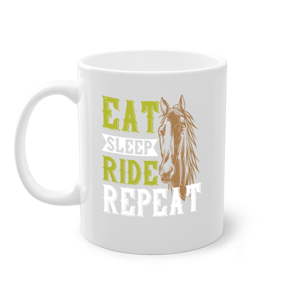 eat sleep ride repeat Style 7#- horse-Mug / Coffee Cup