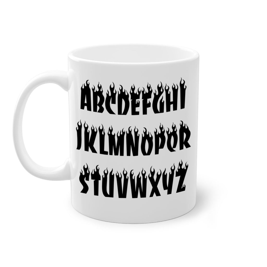 flame font 153#- black words - phrases-Mug / Coffee Cup