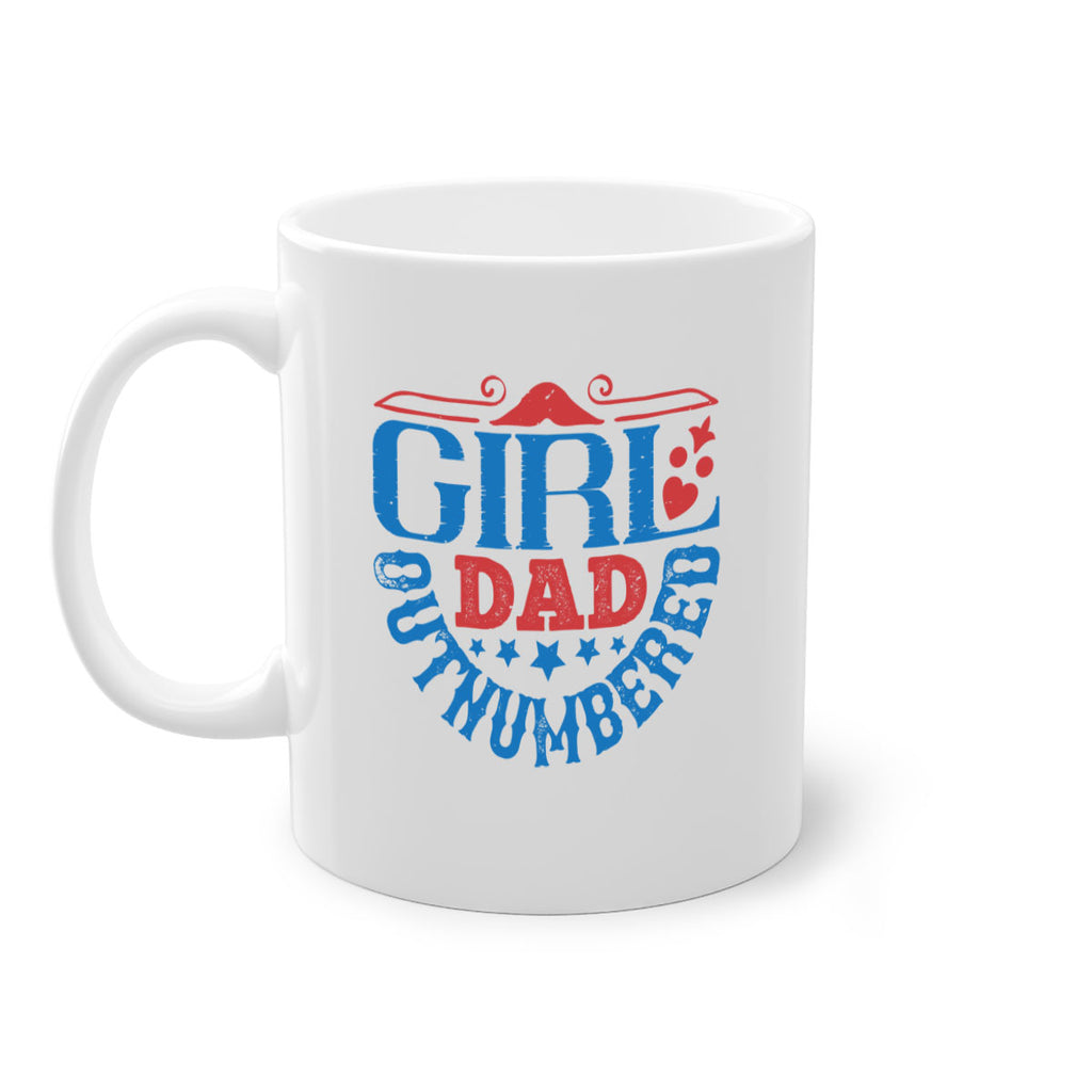 girl dad outnumbered 219#- fathers day-Mug / Coffee Cup