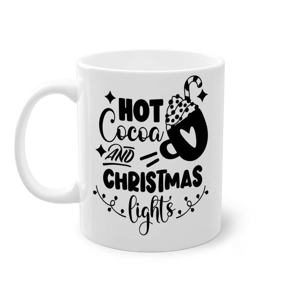 hot cocoa and christmas lights style 308#- christmas-Mug / Coffee Cup