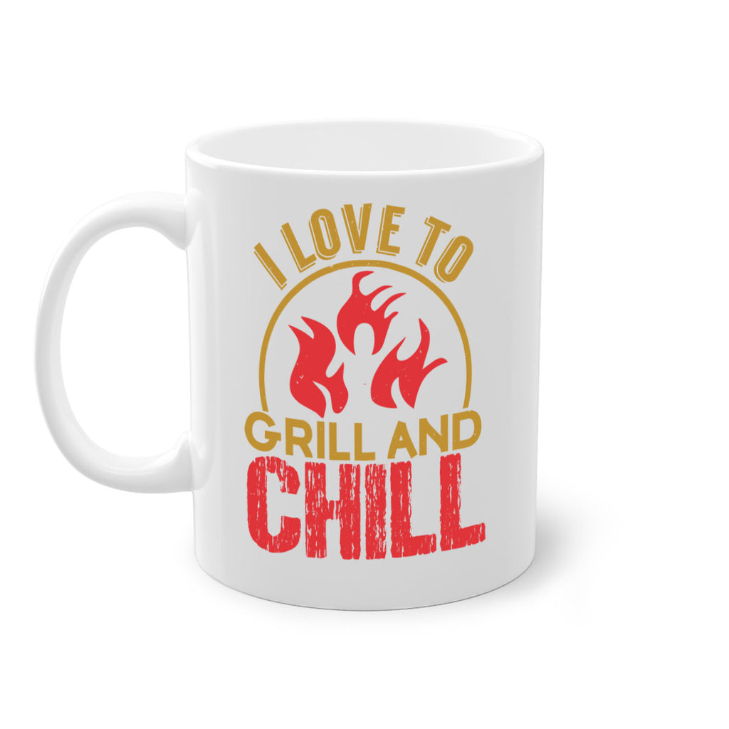 i love to grill and chill 38#- bbq-Mug / Coffee Cup