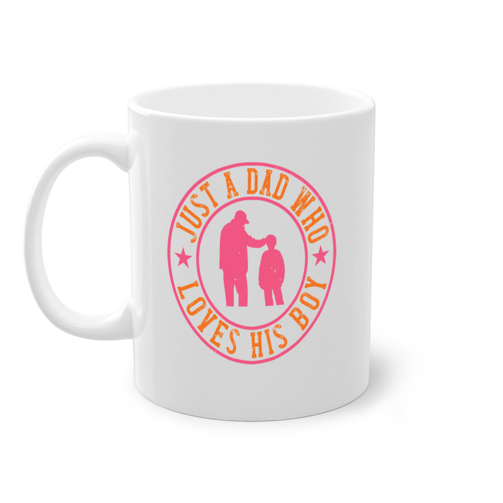 just a dad who loves his boy 192#- fathers day-Mug / Coffee Cup