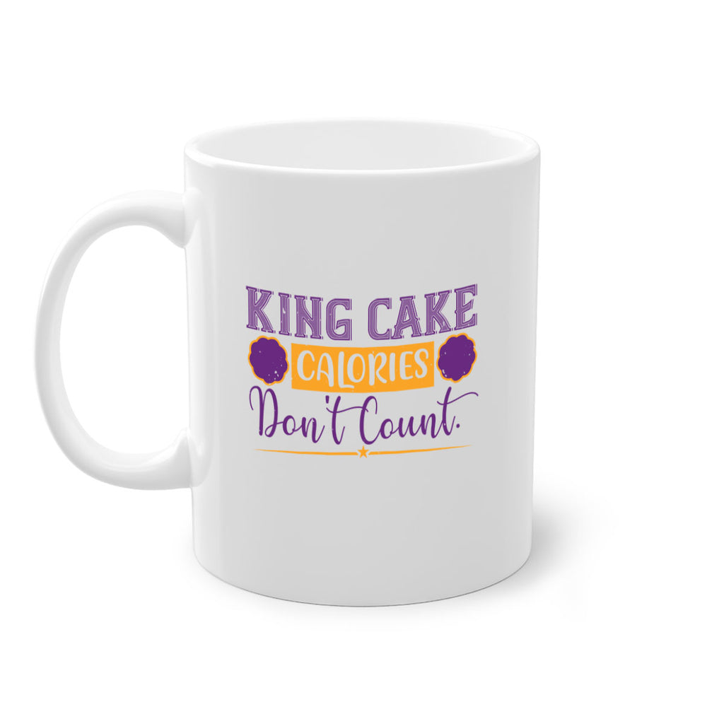 king cake calories dont count 54#- mardi gras-Mug / Coffee Cup