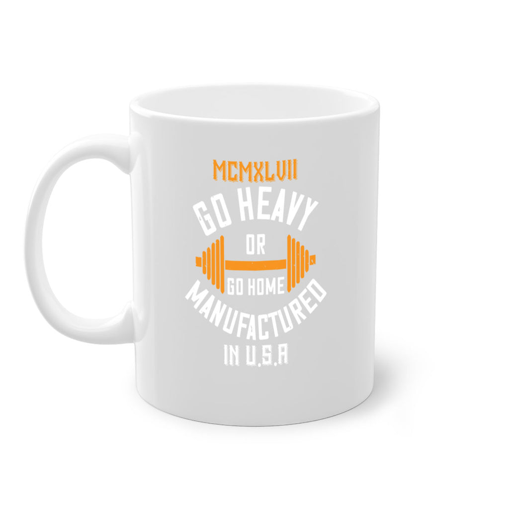 mcmxlvii go heavy or go home manufactured in 84#- gym-Mug / Coffee Cup