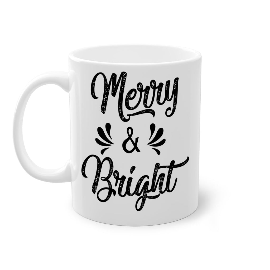 merry & bright ) style 466#- christmas-Mug / Coffee Cup