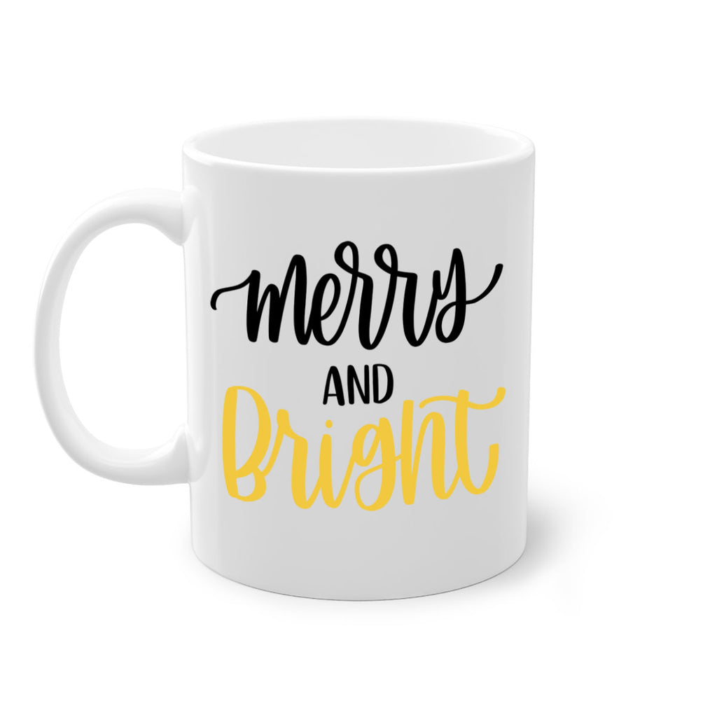 merry and bright 96#- christmas-Mug / Coffee Cup