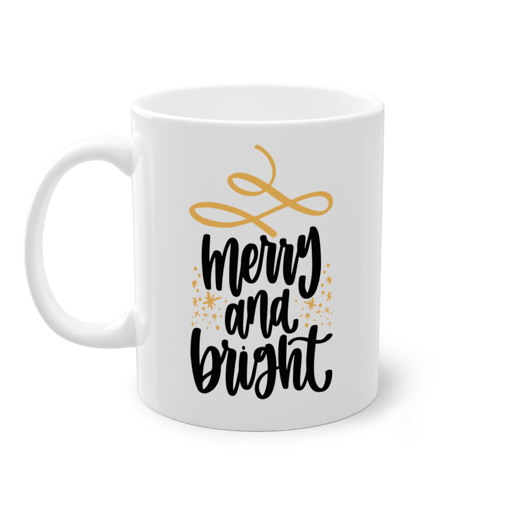 merry and bright gold 97#- christmas-Mug / Coffee Cup