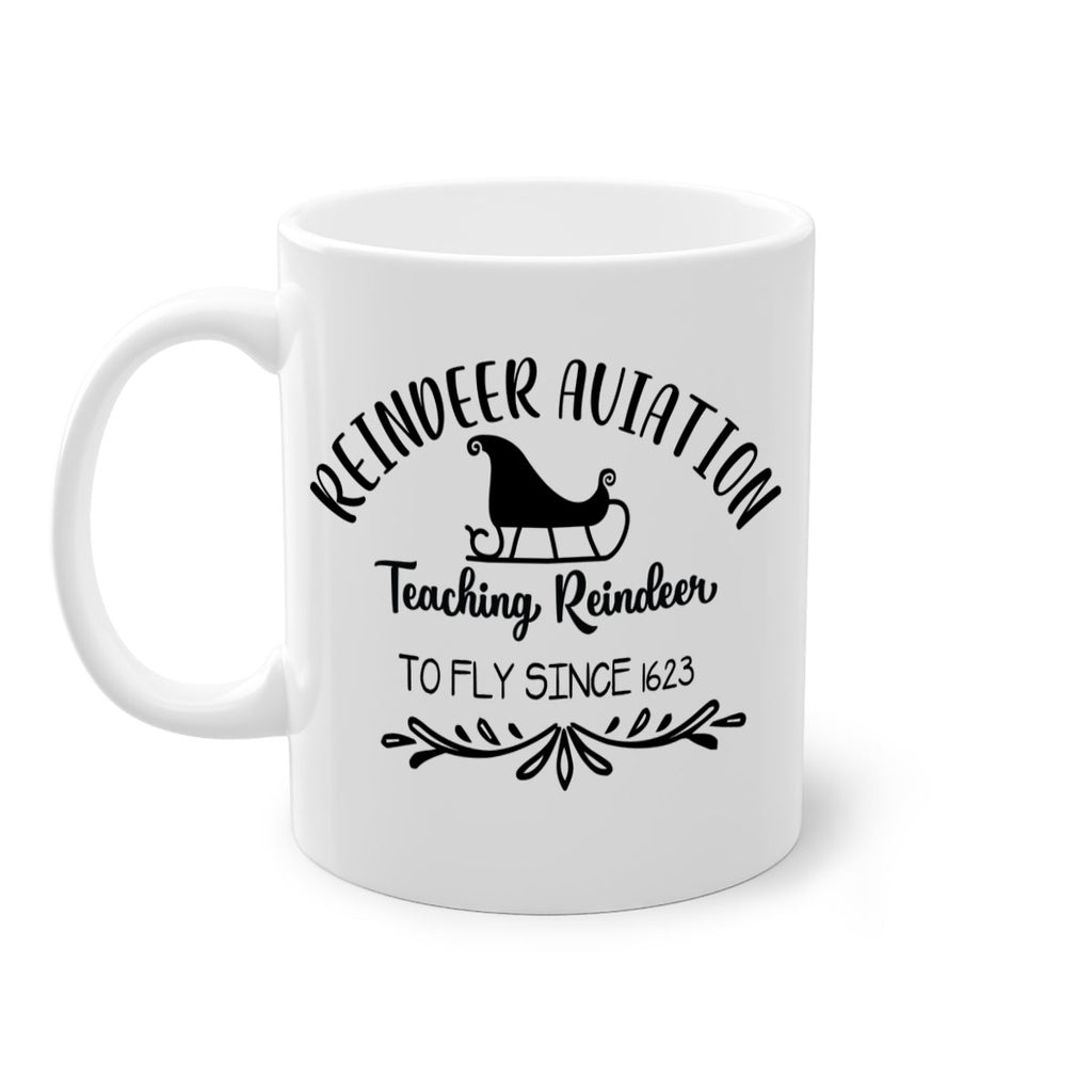 reindeer aviation teaching reindeer to fly since style 595#- christmas-Mug / Coffee Cup