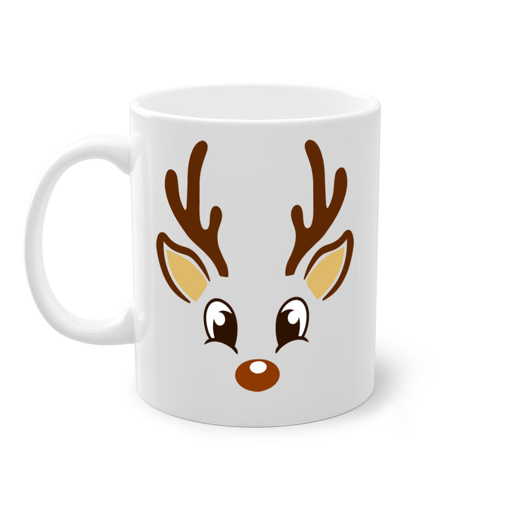 reindeer face style 599#- christmas-Mug / Coffee Cup