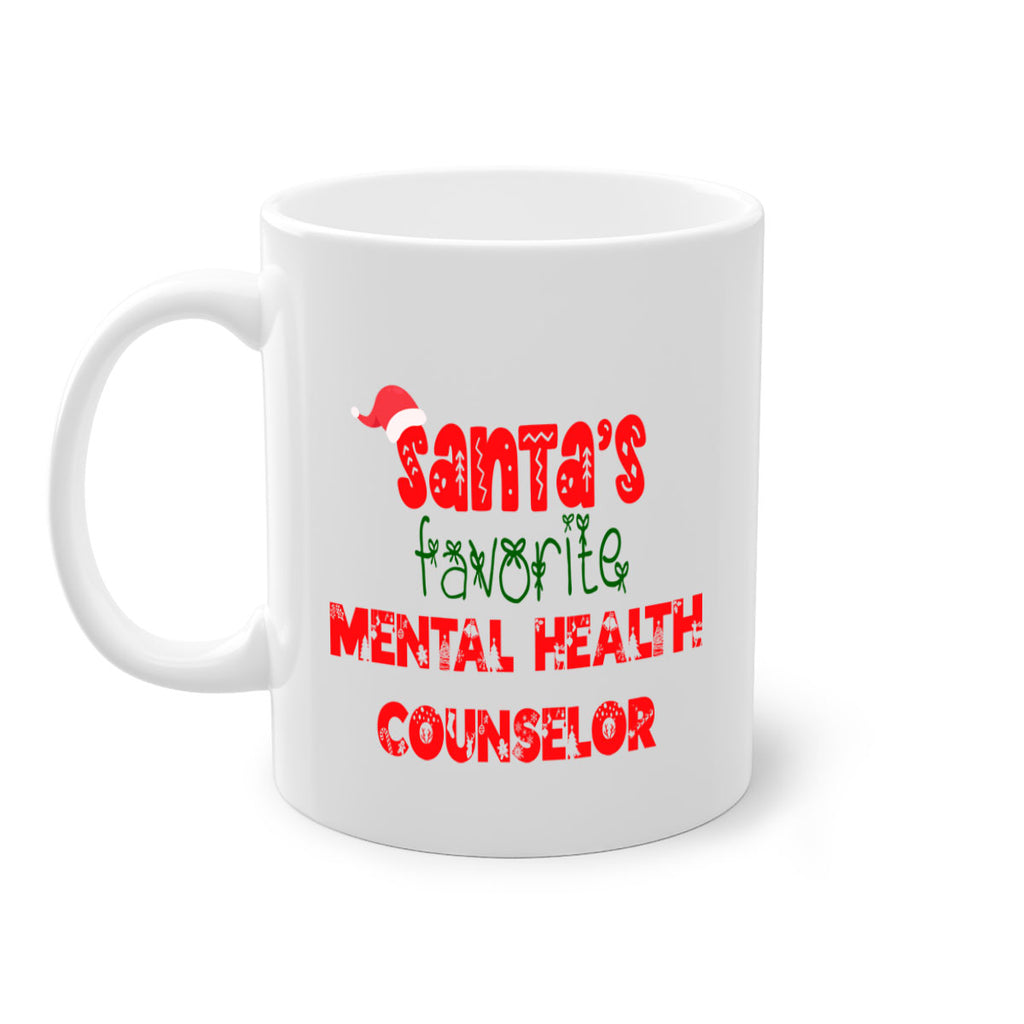 santas favorite mental health counselor style 952#- christmas-Mug / Coffee Cup