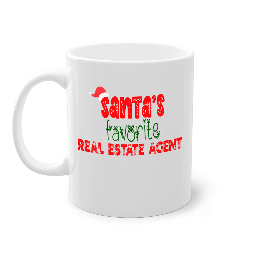 santas favorite real estate agent style 1055#- christmas-Mug / Coffee Cup