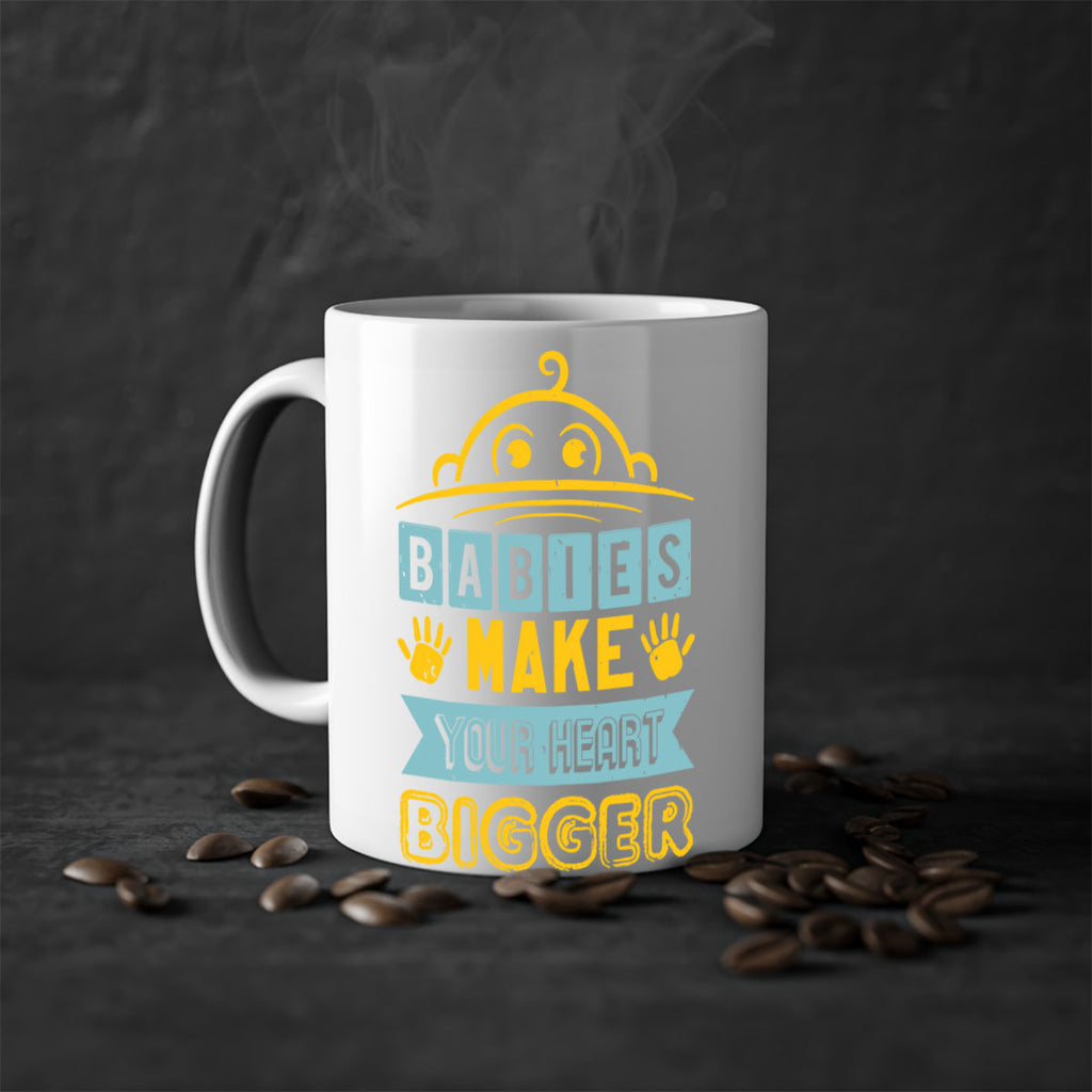 Babies make your heart bigger Style 17#- baby shower-Mug / Coffee Cup