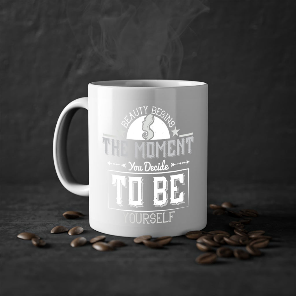 Beauty begins the moment you decide to be yourself Style 170#- makeup-Mug / Coffee Cup