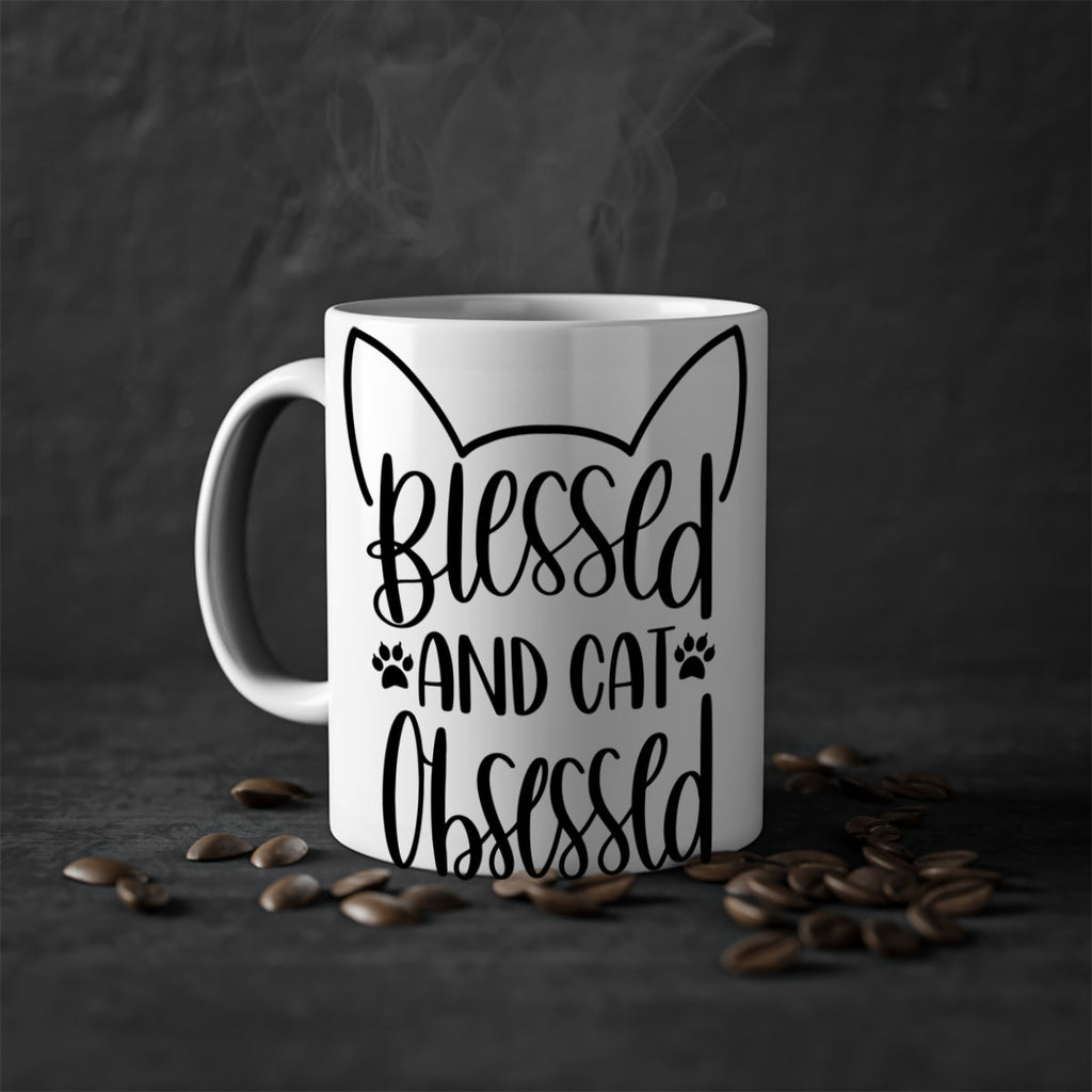 Blessed And Cat Obsessed Style 79#- cat-Mug / Coffee Cup