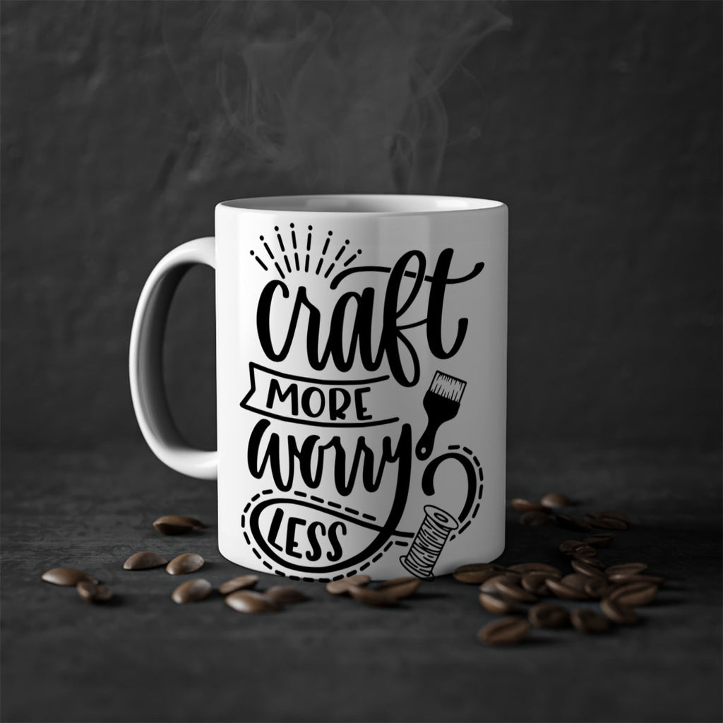 Craft More Worry Less 38#- crafting-Mug / Coffee Cup