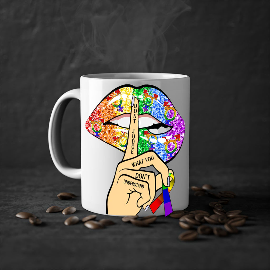 DonT Judge Lgbt Pride Lips  38#- lgbt-Mug / Coffee Cup