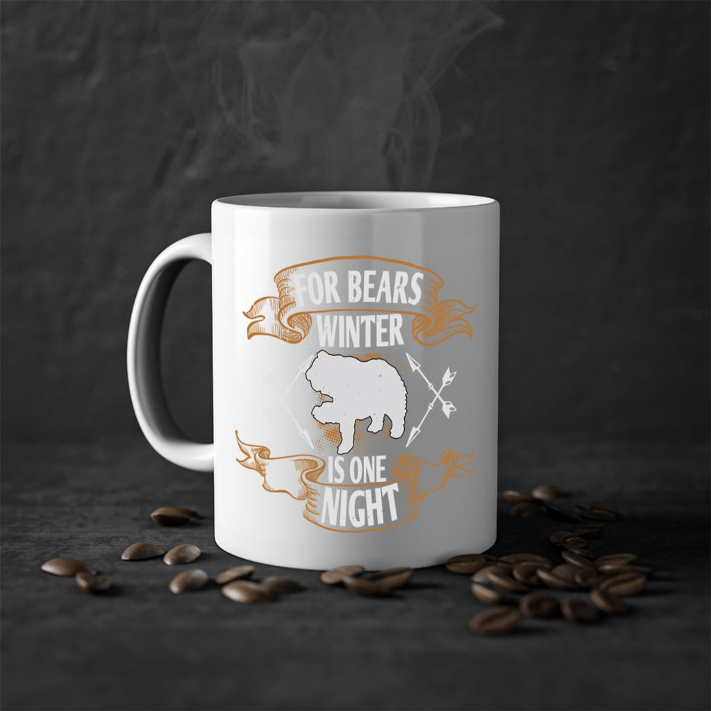 For bears, winter is one night 53#- bear-Mug / Coffee Cup