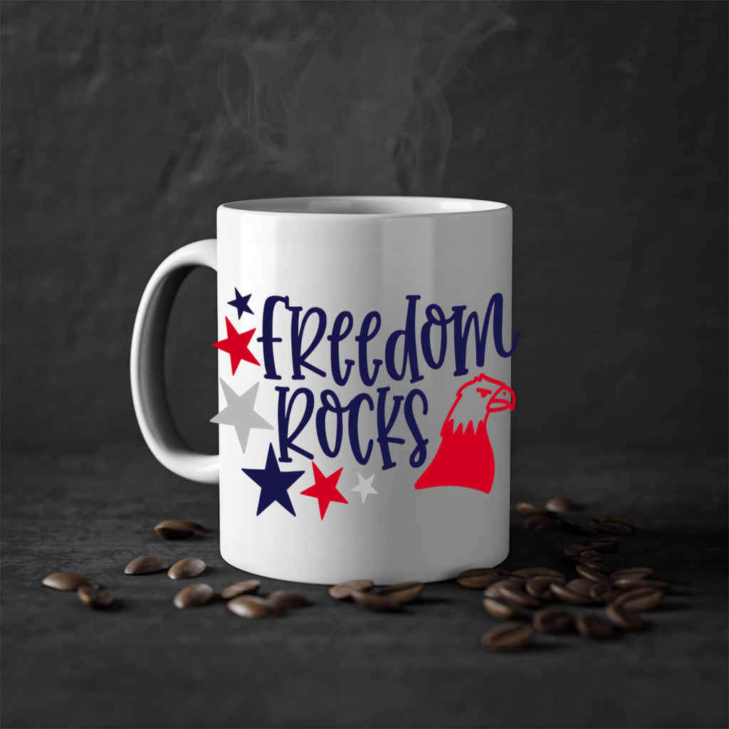 Freedom Rocks Style 148#- 4th Of July-Mug / Coffee Cup