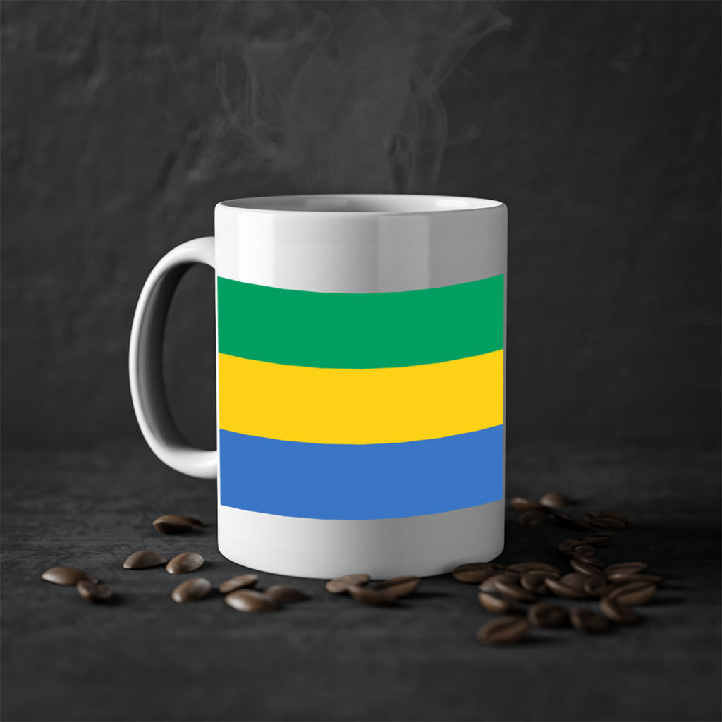 Gabon 136#- world flag-Mug / Coffee Cup