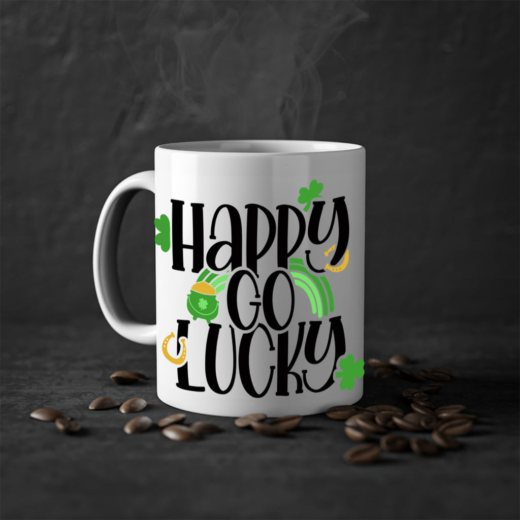 Happy Go Lucky Style 96#- St Patricks Day-Mug / Coffee Cup