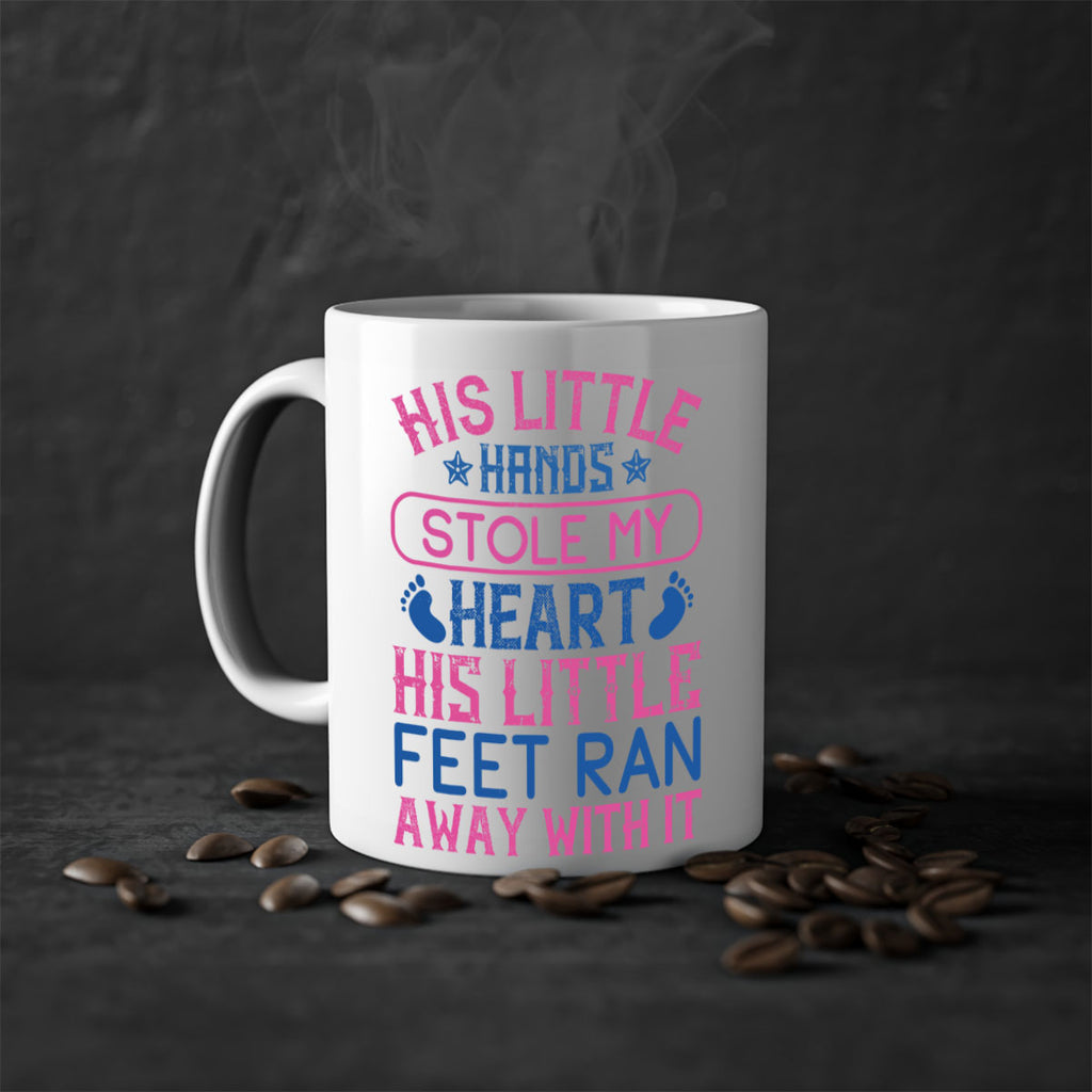 His little hands stole my heart His little feet ran away with it Style 120#- baby2-Mug / Coffee Cup