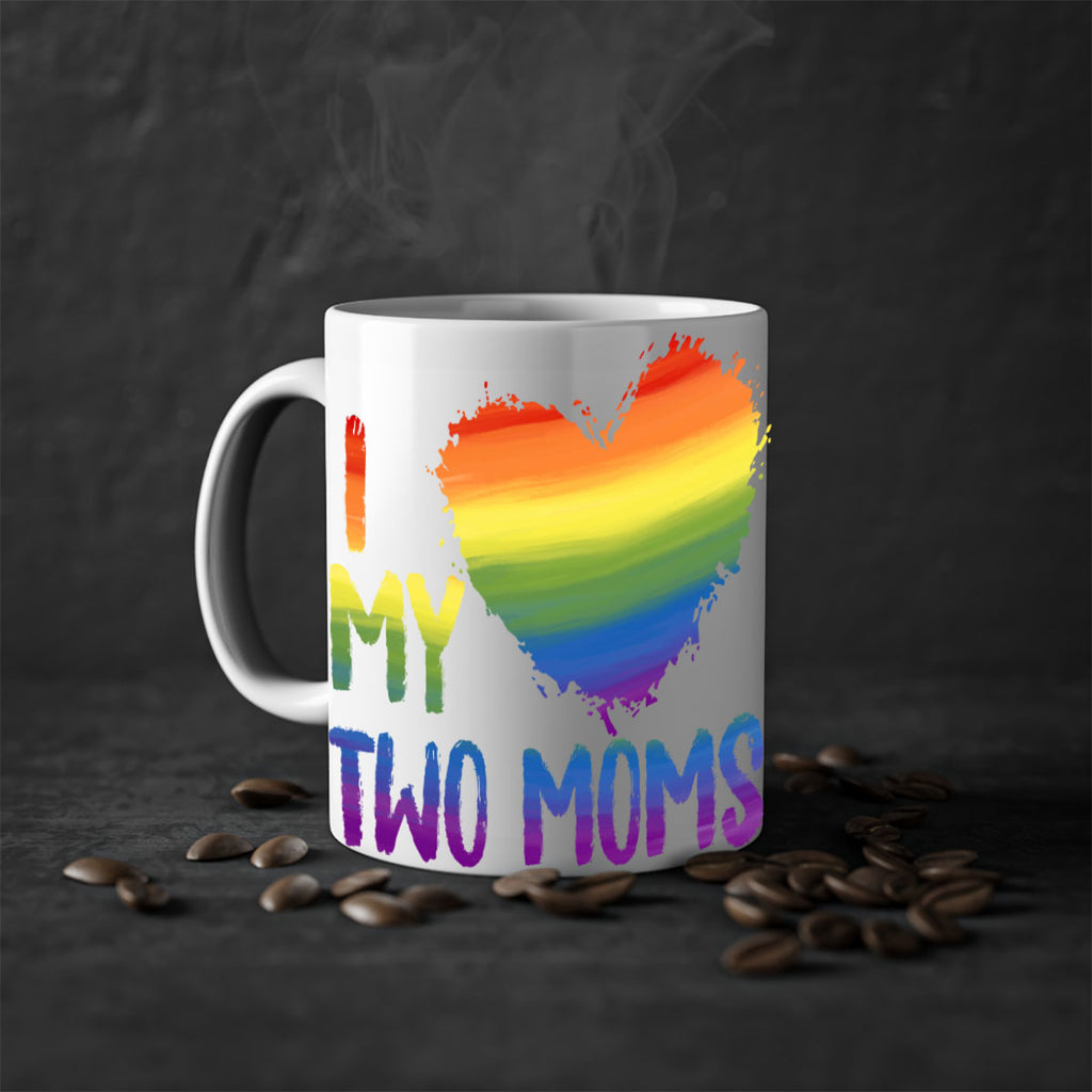 I Love My Two Moms Lgbt Gay Lesbian Png 36#- lgbt-Mug / Coffee Cup