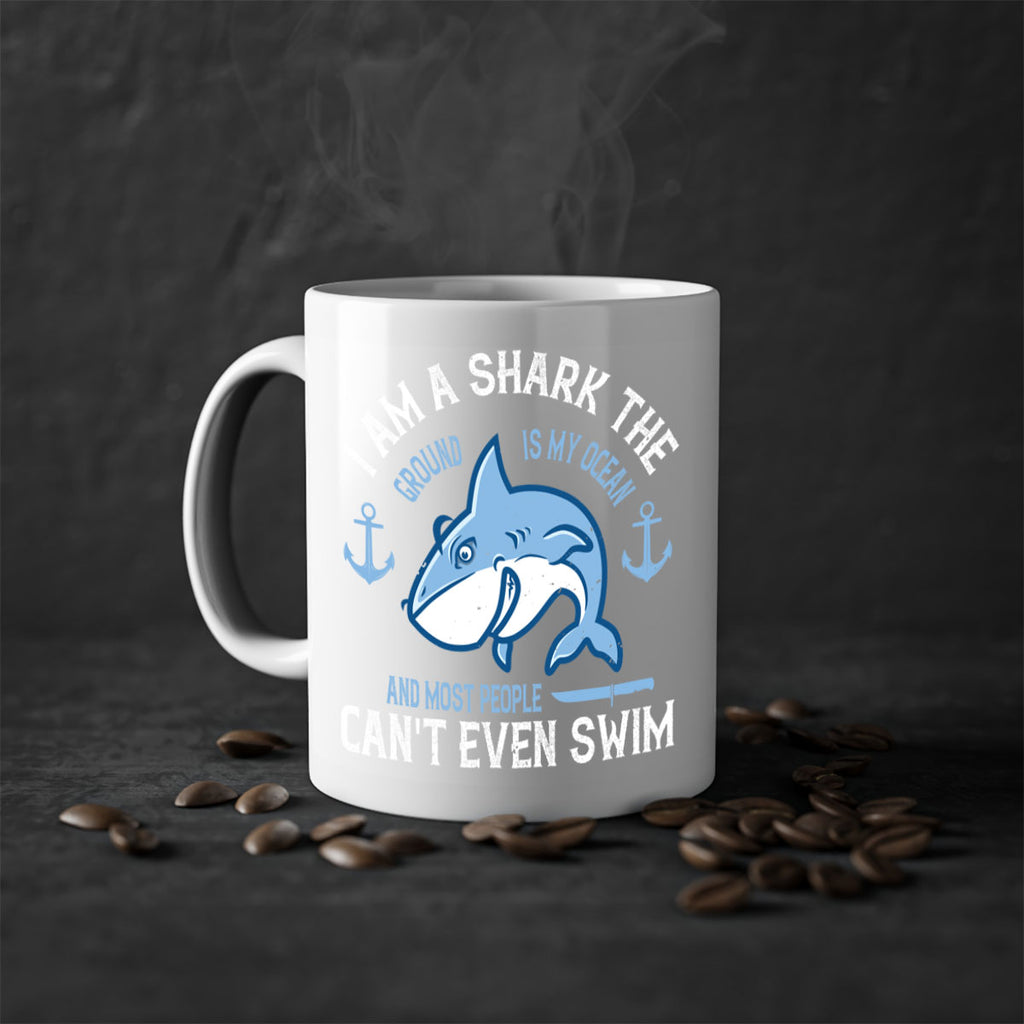 I am a shark the ground is my ocean and most people cant even swim Style 84#- Shark-Fish-Mug / Coffee Cup