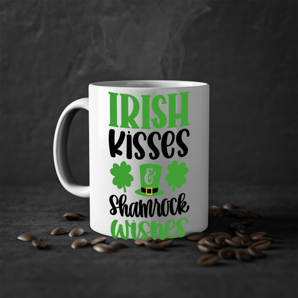 Irish Kisses Shamrock Wishes Style 81#- St Patricks Day-Mug / Coffee Cup