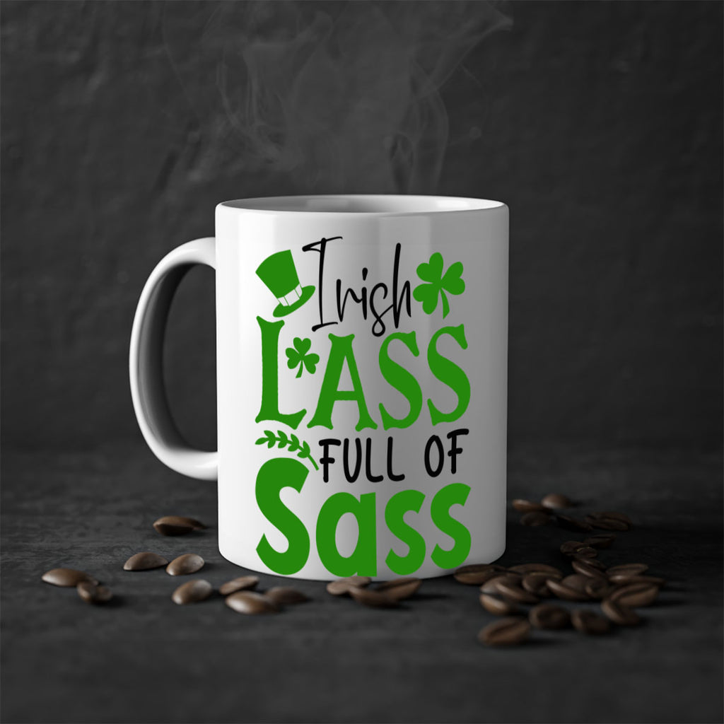 Irish Lass Full Of Sass Style 155#- St Patricks Day-Mug / Coffee Cup